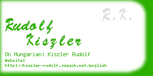 rudolf kiszler business card